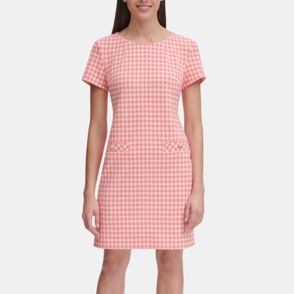 Tommy Hilfiger Pink Gingham Dress 14 nwot